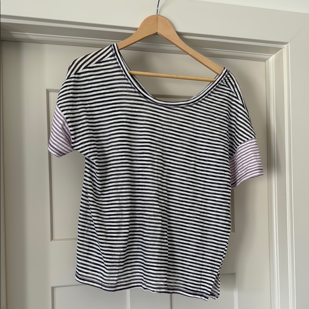 Striped Black and White Women's Top